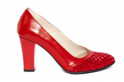 Pantofi dama cu toc - Pantofi cu toc dama 291 a rosu 34-40