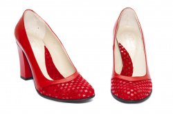Pantofi dama cu toc - Pantofi cu toc dama 291 a rosu 34-40