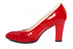 Pantofi dama cu toc - Pantofi cu toc dama 291 a rosu 34-40