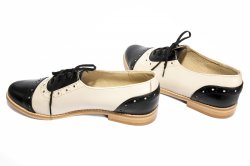 Pantofi dama - Pantofi dama 26s1 negru bej 34-41