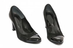 Pantofi dama cu toc - Pantofi dama cu toc 952.1 negru lac varf 34-41