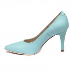 Pantofi dama cu toc - Pantofi dama cu toc de 8cm din piele 004 cielo 33-40