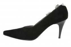 Pantofi dama cu toc - Pantofi dama cu toc din piele 725 negru piper