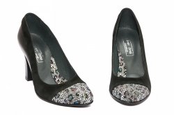 Pantofi dama cu toc - Pantofi dama cu toc din piele 952.1 negru lux 34-41