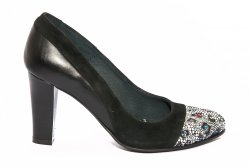 Pantofi dama cu toc - Pantofi dama cu toc din piele 952.1 negru lux 34-41