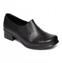 Pantofi dama   - Pantofi dama din piele cu elastic 710 negru 35-41