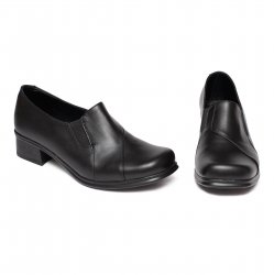 Pantofi dama   - Pantofi dama din piele cu elastic 710 negru 35-41
