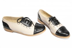 Pantofi dama - Pantofi dama 26s1 negru bej 34-41