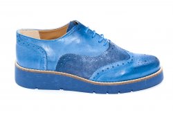 Pantofi dama   - Pantofi dama piele naturala 110 albastru 35-41