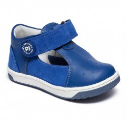 Pantofi copii  - Pantofi decupati baieti cu talonet PJ Shoes Pablo blu albastru 18-26