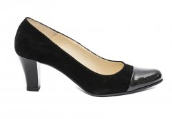Pantofi dama cu toc - Pantofi femei cu toc hape velur 827A negru velur 34-40