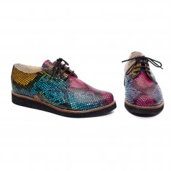 Pantofi copii  - Pantofi fete din piele 026s1 curcubeu 34-41