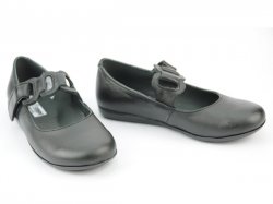 Pantofi copii  - Pantofi fete piele 639 negru