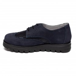 Pantofi copii  - Pantofi fete din piele hokide 404 blu sidef TG 26-37