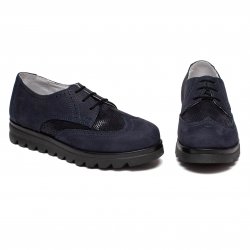 Pantofi copii  - Pantofi fete din piele hokide 404 blu sidef TG 26-37