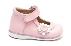 Pantofi balerini copii  - Pantofi fete inalt pe glezna 746 roz pal alb 18-25