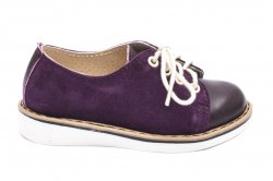 Pantofi copii  - Pantofi fete piele naturala 1399 mov lux 20-25