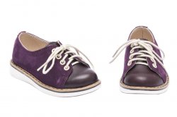 Pantofi copii  - Pantofi fete piele naturala 1399 mov lux 20-25