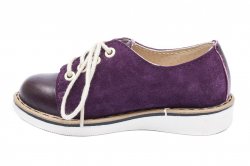 Pantofi copii  - Pantofi fete piele naturala 1399 mov lux 20-25