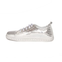 Pantofi sport copii  - Pantofi fete piele pj shoes Tag argintiu 27-36