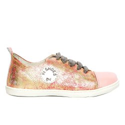 Pantofi copii  - Pantofi fete piele pj shoes Tag roz print 27-36