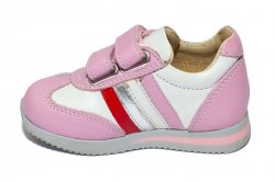 Pantofi sport copii - Pantofi fete sport avus 730 alb roz 19-28