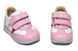 Pantofi sport copii - Pantofi fete sport avus 730 alb roz 19-28