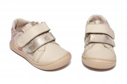 Pantofi sport copii  - Pantofi fete sport hokide piele 457 bej roz 18-25