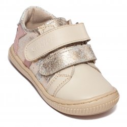 Pantofi sport copii - Pantofi fete sport hokide piele 457 bej roz 26-30