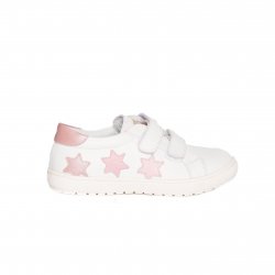 Pantofi sport copii - Pantofi fete sport pj shoes Skate alb stelute roz 27-37
