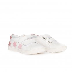 Pantofi sport copii - Pantofi fete sport pj shoes Skate alb stelute roz 27-37