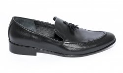 Pantofi barbati  - Pantofi mocasini barbati piele BC1 negru 38-44