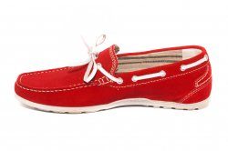 Pantofi barbati - Pantofi mocasini barbati piele intoarsa 873 rosu 39-45