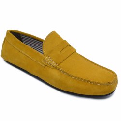 Pantofi barbati - Pantofi mocasini barbati piele intoarsa MC01 rosu 39-46