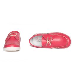Pantofi copii  - Pantofi mocasini copii piele pj shoes Jose rosu 27-36