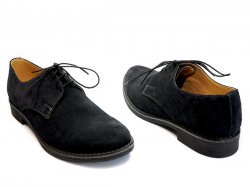 Pantofi barbati - Pantofi barbati piele intoarsa 9 negru 36-46