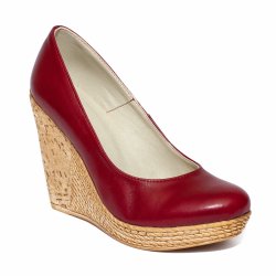 Pantofi dama - Pantofi platforma dama piele tisa 569 bordo 34-41