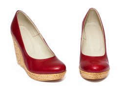 Pantofi dama - Pantofi platforma dama piele tisa 569 bordo 34-41