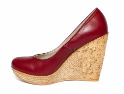 Pantofi dama - Pantofi platforma dama piele tisa 569 bordo 34-41