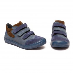 Pantofi sport copii  - Pantofi sport baieti din piele cu talonet 799 blu 19-30