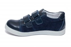 Pantofi sport copii - Pantofi sport baieti hokide 398 blu velur 26-37