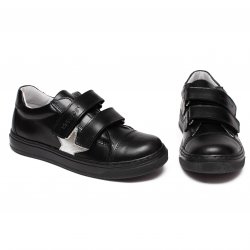 Pantofi sport copii  - Pantofi sport copii din piele hokide 392 negru 26-37