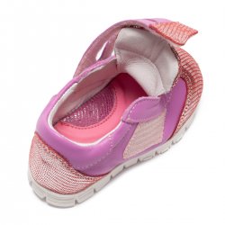 Pantofi sport copii - Pantofi sport fete din piele cu talonet pj shoes Tokyo lila roz 18-26