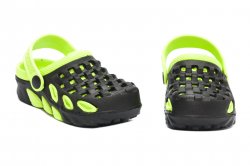 Papuci copii  - Papuci copii 1033 negru verde 18-29