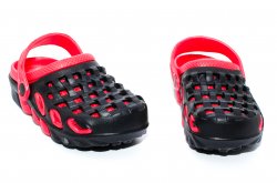 Papuci copii  - Papuci copii de plaja 1033 negru rosu 30-35