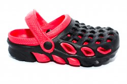 Papuci copii  - Papuci copii de plaja 1033 negru rosu 30-35