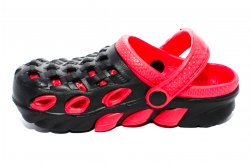 Papuci copii  - Papuci copii de plaja 1033 negru rosu 30-35