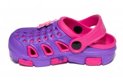 Papuci slapi copii - Papuci fete de plaja 5668 lila fuxia 18-35