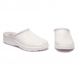 Papuci  - Papuci dama medicinali din piele 4000 alb 35-41