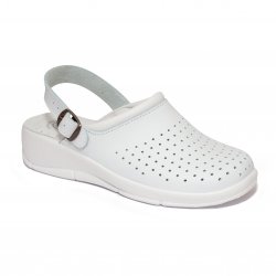 Papuci  - Papuci medicinali dama piele 4000 alb catarama 36-41
